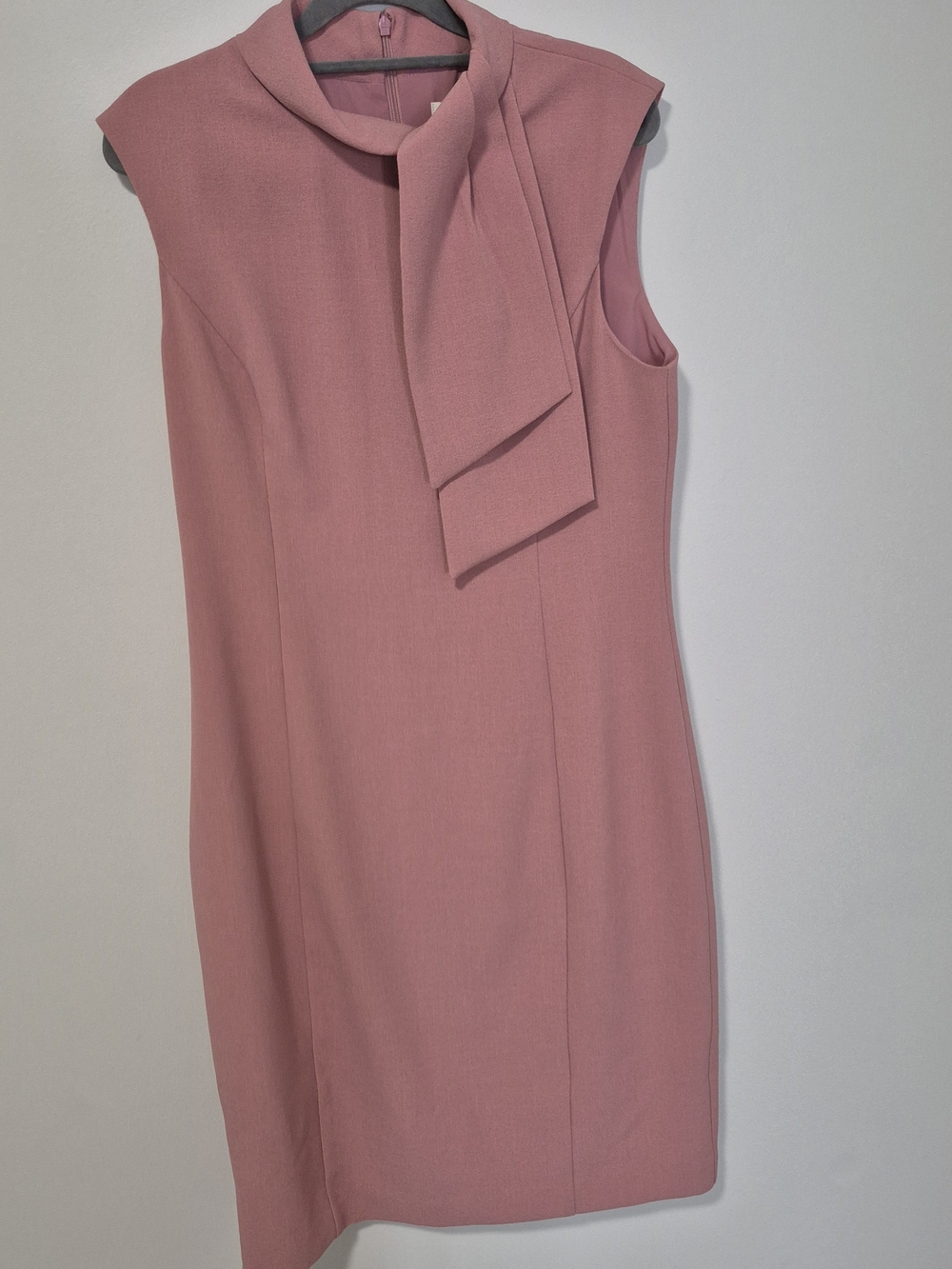 Harper Dusty Rose Bow-Accent Sleeveless Mini Dress